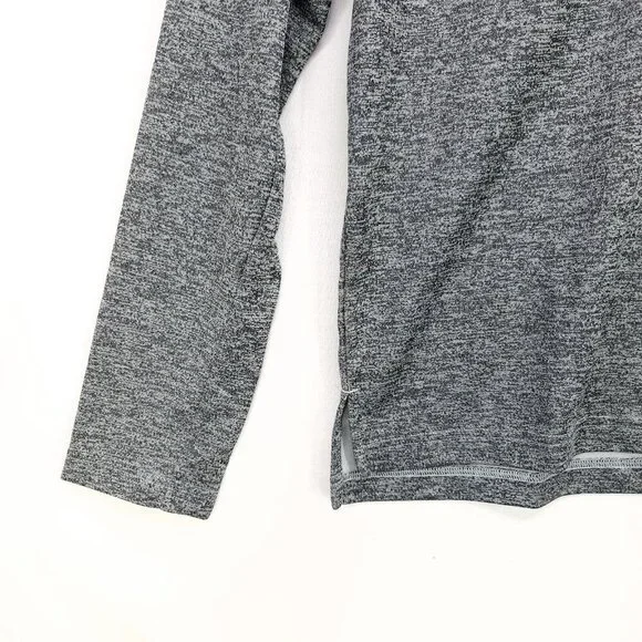 Reebok Men’s Large Long Sleeve Pullover Quarter Zip Training Sweatshirt Gray - Picture 8 of 13
